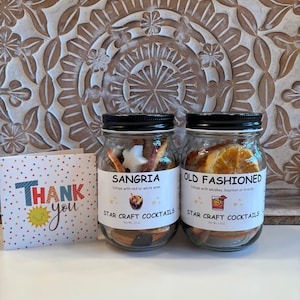 Thank You Gift Box -Appreciation Gift-  Old Fashioned - Margarita- Mule- Cocktail Gift - Thank You Present - DIY Cocktail Kit - Easy to Make