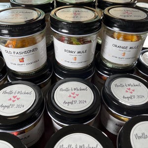 Personalized Wedding Favors - Customized Cocktail Infusion Kits for Wedding, Rehearsal Dinner, Engagement or Anniversary, Shower Brunch