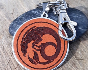 Capricorn key ring - Zodiac Sign leather keychain - Astrology key ring -Capricorn birthday zodiac gift - leather key ring - gift for all