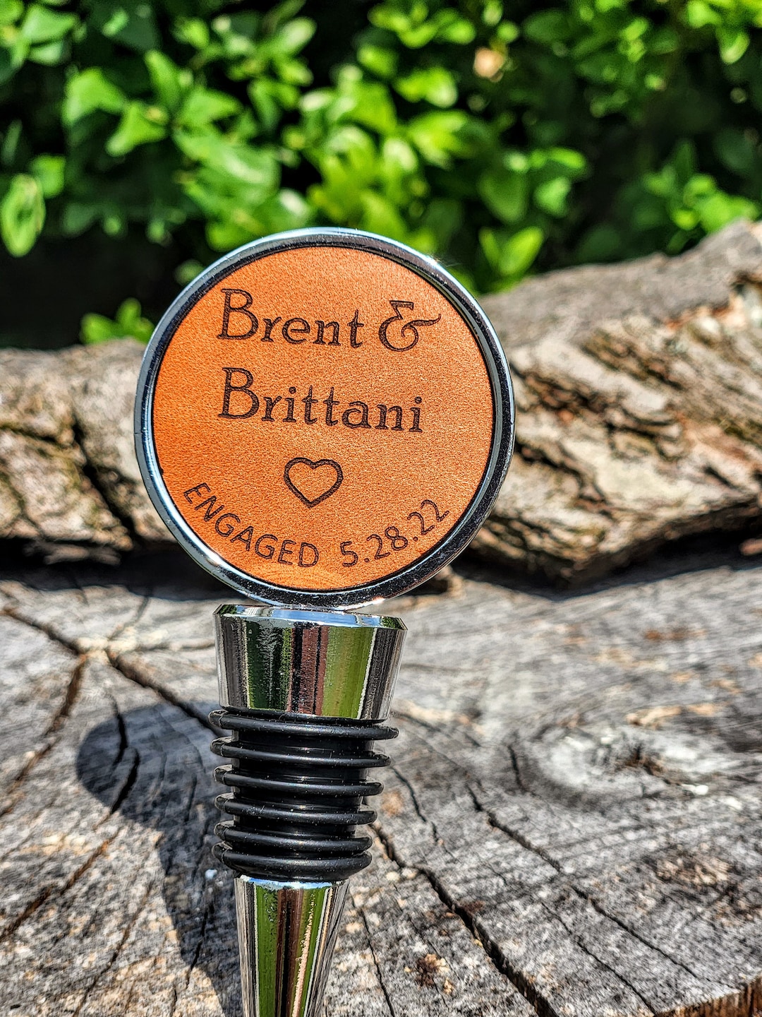 ENGAGEMENT Gift Wine Bottle Stopper personalized Engagement Gift Gift