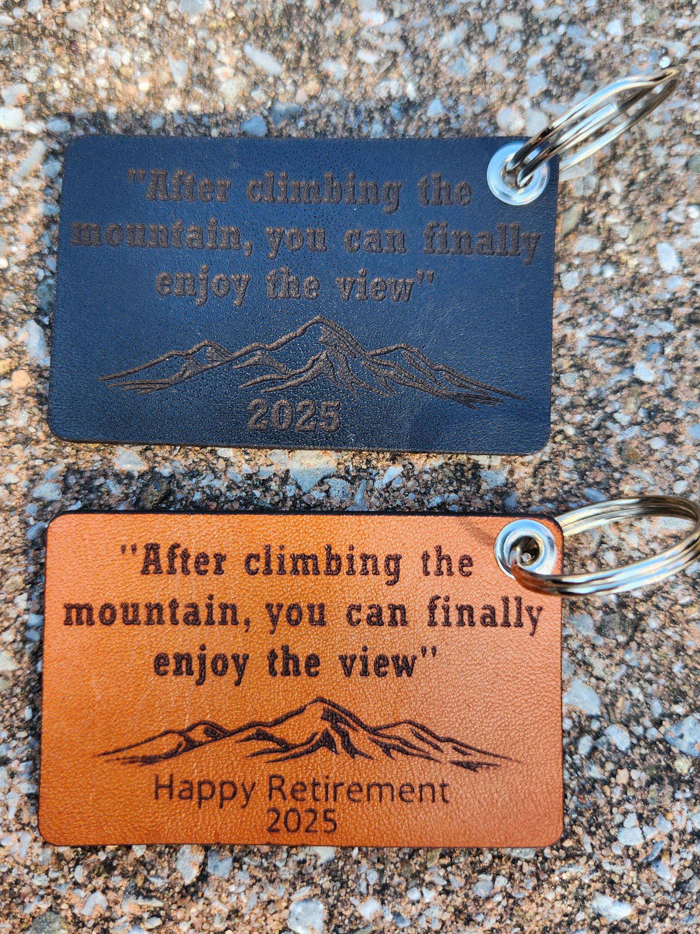 Personalized Leather Retirement Keychain – Engraved Retirement Gift - Etsy