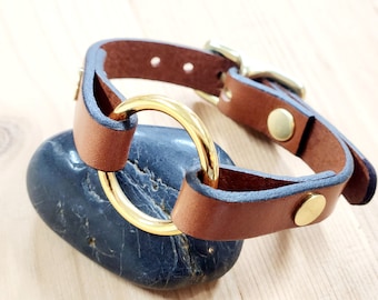 Leather Add a Ring Bracelet: Adjustable Buckle, Keepsake Wedding Band