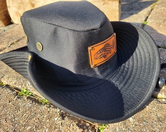 Personalized Fishing Boonie Hat: Cotton Outback Hat with Neck Flap