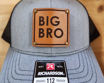 Bro/Sis Kindermütze: Leder Patch Snapback, Neues Baby Ankündigung