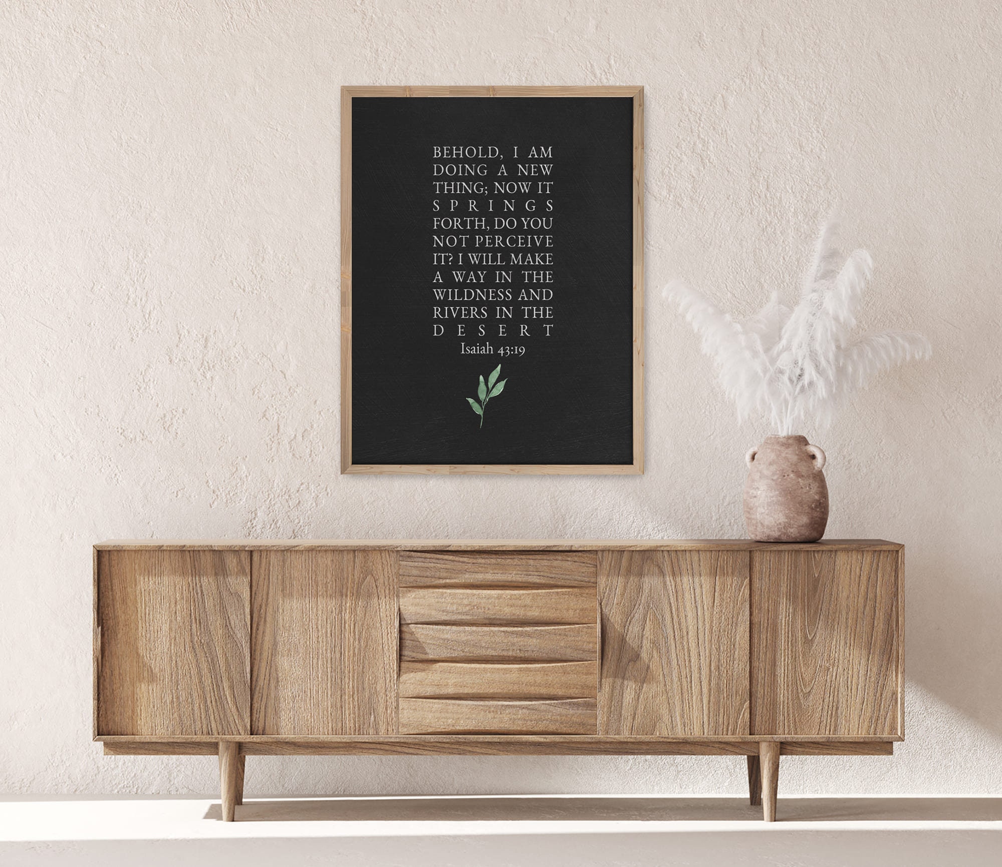 Isaiah 43:19 Bible Verse Wall Art, Behold I Am Doing a New Thing ...