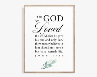 Golden Bible verse John 3 16 For God so loved the world, made hand  lettering with heart and cross on black background Stock Vector | Adobe  Stock