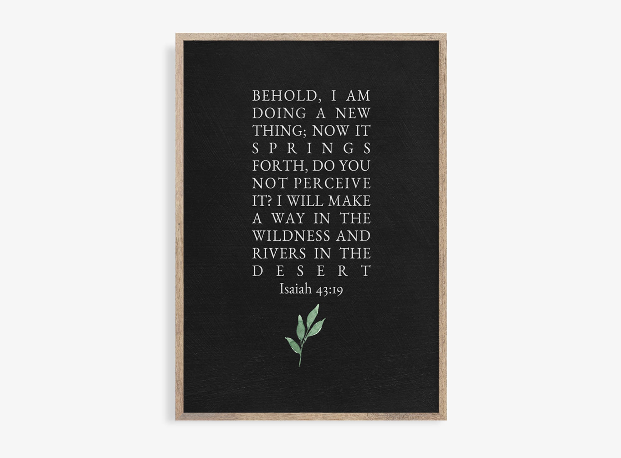 Isaiah 43:19 Bible Verse Wall Art, Behold I Am Doing a New Thing ...