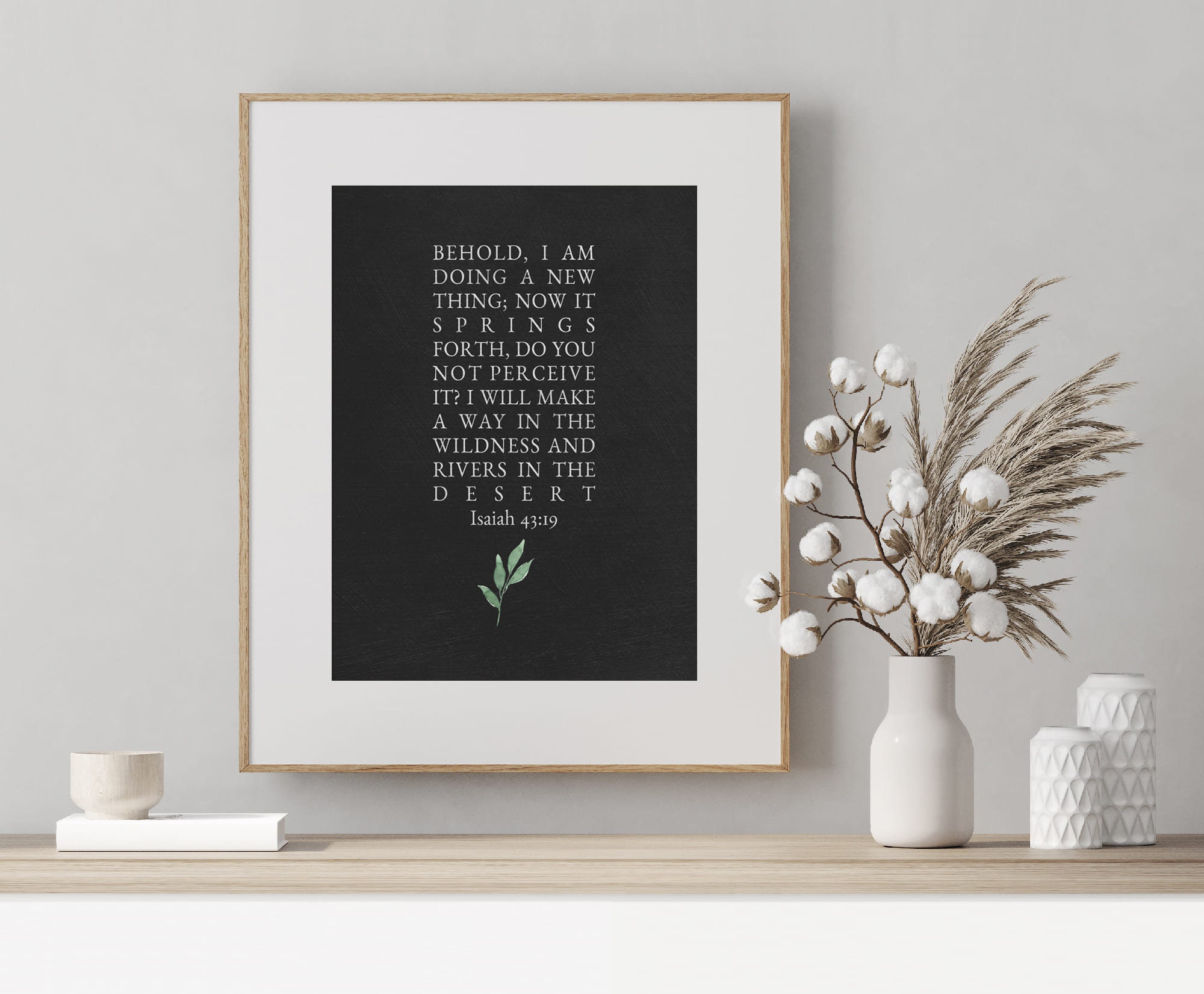 Isaiah 43:19 Bible Verse Wall Art, Behold I Am Doing a New Thing ...