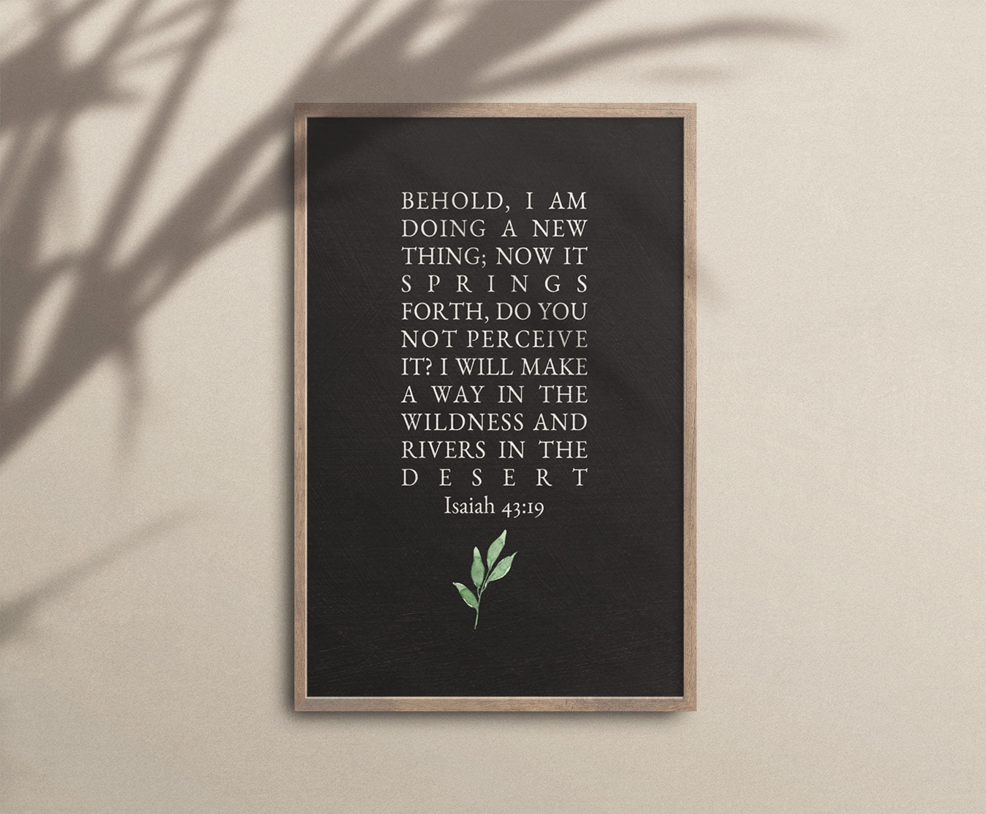 Isaiah 43:19 Bible Verse Wall Art, Behold I Am Doing a New Thing ...