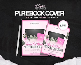 PLR Editable Lipgloss Business Ebook Cover -  Ebook Cover Template - Dfy Ebook Template, Ebook Design, Digital Product, Editable on Canva