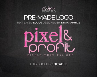 PSD Premade Logo Design, Editable PSD File, Photoshop, Text Effects, DFY, Digital products, Small Business, Logo Template, Instant download