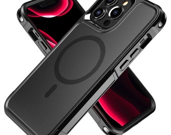 Robuste magnetische Militär Drop Schutz Fall für iPhone 14 13 12 Pro Max Wireless Lade Handy Fall Geschenk für Ihn