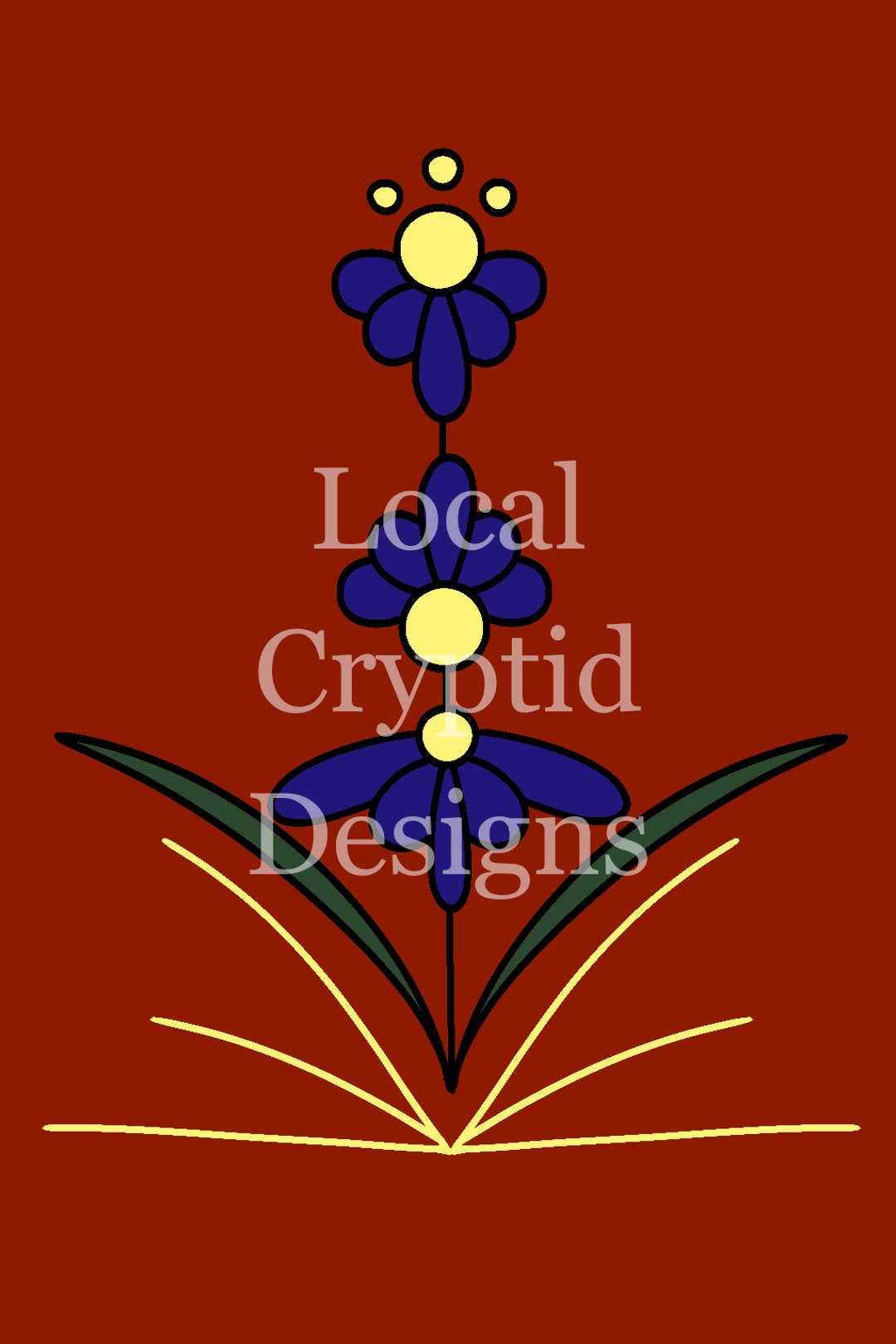 July Birthday Flower Art Print Digital Download Minimalist Card Etsy