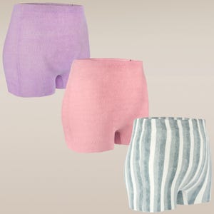 3-pack miljövänliga återanvändbara pojkshorts | One Size passar de flesta bomulls- och spandexunderkläder | Vardagskläder Stripe/Pink/Purple