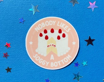 Soggy Bottom Waterproof Laminated Glossy Vinyl Sticker