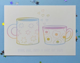 You, Me, And A Cup Of Tea Art Print