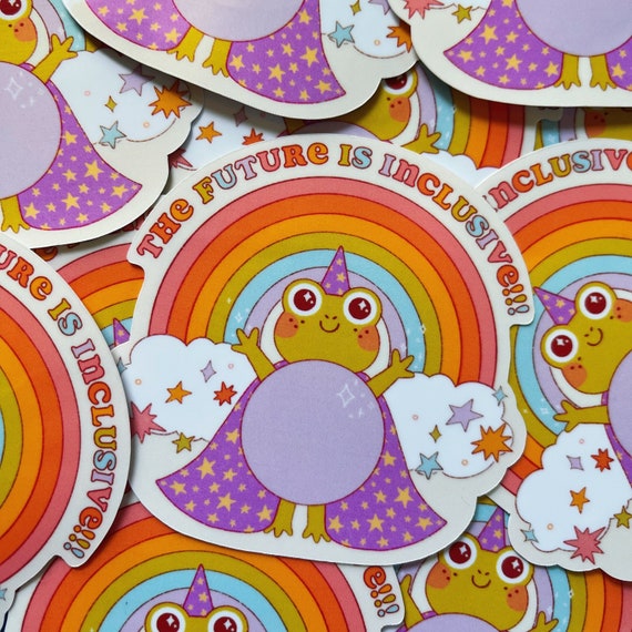 The Future is Inclusive Waterproof Laminated Glossy Vinyl Sticker