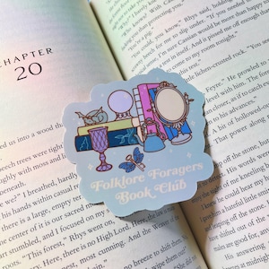 Folklore Foragers Book Club Waterproof Laminated Glossy Vinyl Sticker
