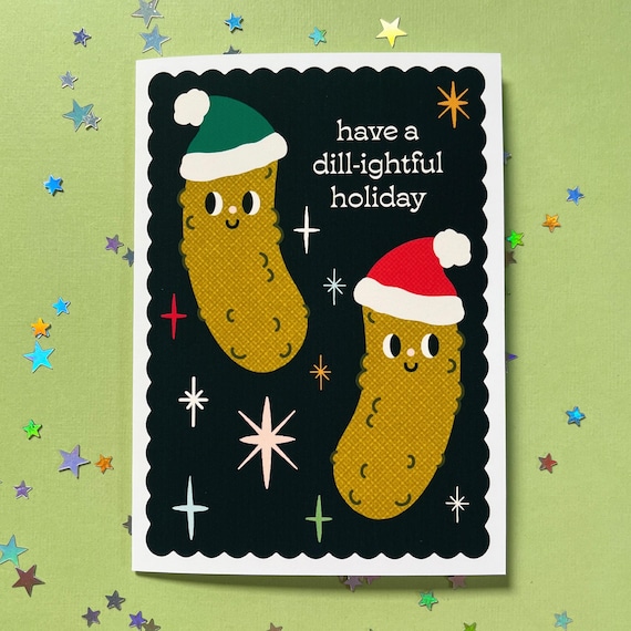 Christmas Pickle Holiday Greeting Card