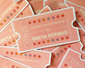 Greta Gerwig Women in Film Waterproof Laminated Glossy Vinyl Sticker