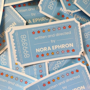 Nora Ephron Women in Film Waterproof Laminated Glossy Vinyl Sticker