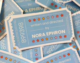 Nora Ephron Women in Film Waterproof Laminated Glossy Vinyl Sticker