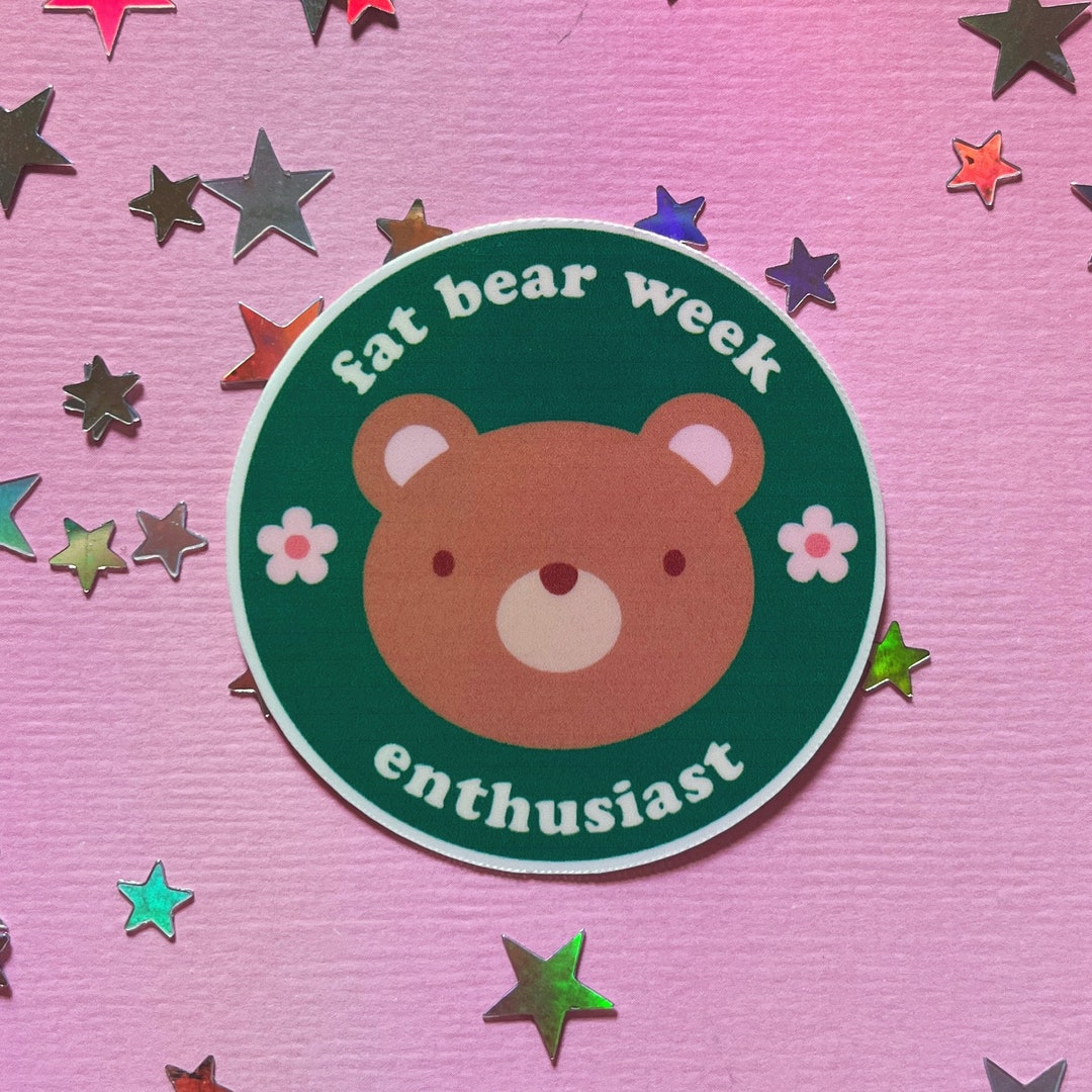 Fat Bear Week Enthusiast Waterproof Laminated Glossy Vinyl Sticker Etsy