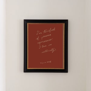Virginia Woolf Quote Art Print | Virginia Woolf Poetry Handwritten Calligraphy Art Print S6-3