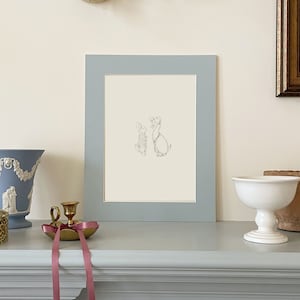 Impresión artística DIGITAL / IMPRIMIBLE de Peter Rabbit y Jemima Puddle Duck inspirada en Beatrix Potter, galería de pared para habitación infantil vintage T1-1