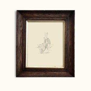 Beatrix Potter Inspired Bunny Rabbit Illustration | Children&#39;s Nursery Vintage Inspired Peter Rabbit Sketch R2-1