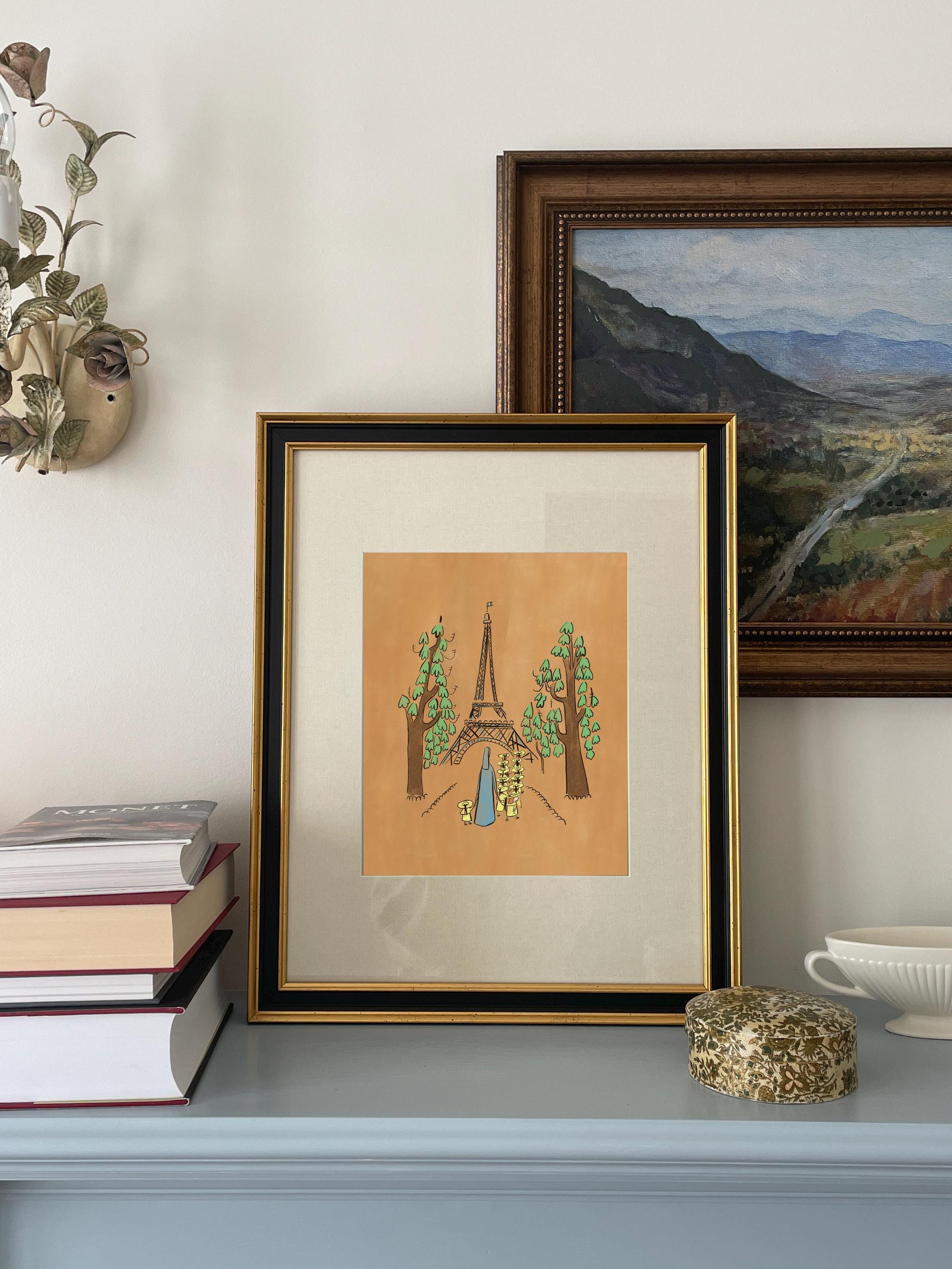 Madeline Ludwig Bemelmans Inspired Vintage Art Print | Children's Paris Eclectic Gallery Wall Art A2-5