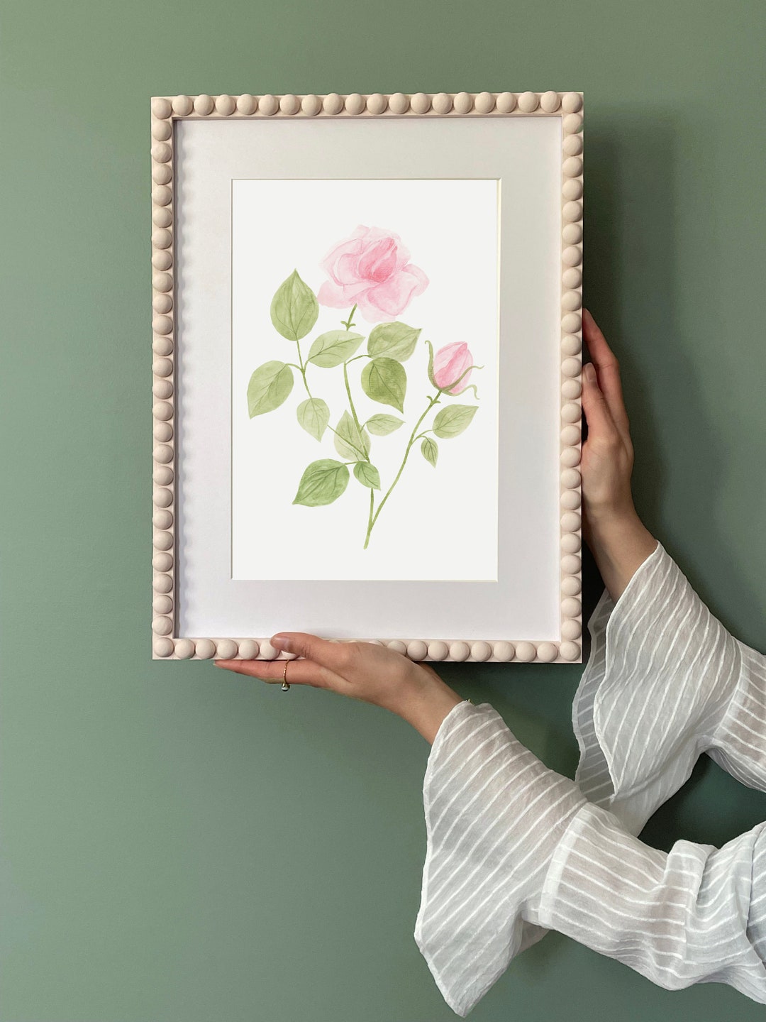 Watercolour Rose Botanical DIGITAL Art Print | Vintage Hand Painted ...