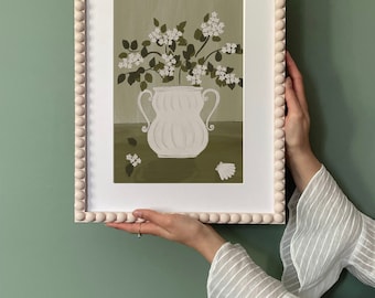 Moody Still Life Vase Art Print | Floral Vase Art Print S6-1