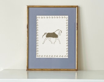Horse Sketch DIGITAL Art Print | Equestrian Vintage Children's Nursery Gallery Wall Art Print PRINTABLE R4-3
