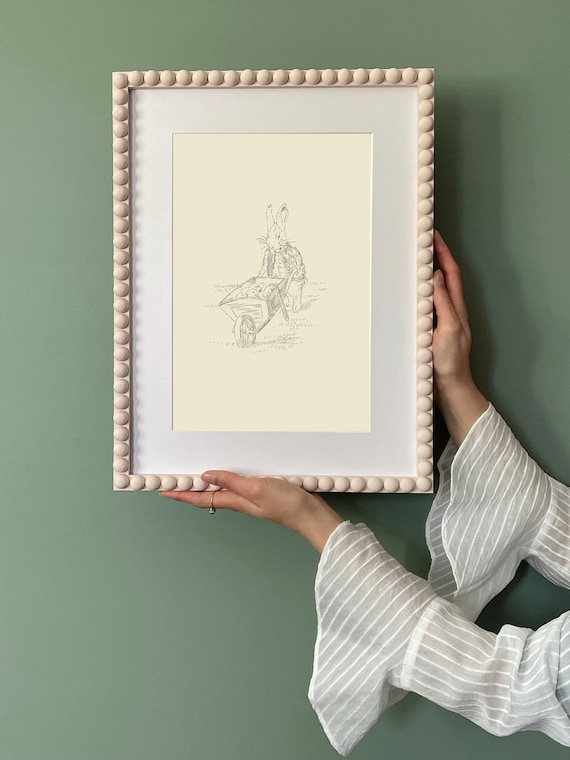 Beatrix Potter Inspired Bunny Rabbit Illustration DIGITAL | Children's Nursery Vintage Inspired Peter Rabbit Sketch PRINTABLE R2-1