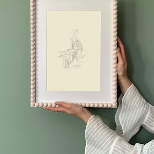 Beatrix Potter Inspired Bunny Rabbit Illustration DIGITAL | Children&#39;s Nursery Vintage Inspired Peter Rabbit Sketch PRINTABLE R2-1