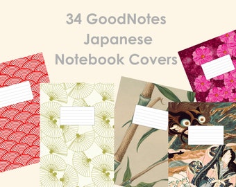 Japanese Digital NoteBook Covers Digital Notebook Cover GoodNotes Cover Colourful notebook Digital Notebooks Digital Planner Covers Japan
