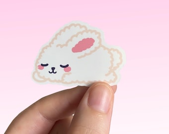 kawaii sleeping bunny cute sticker for planner cute bunny sticker planner journal kawaii sticker die-cut sticker cute sleeping rabbit