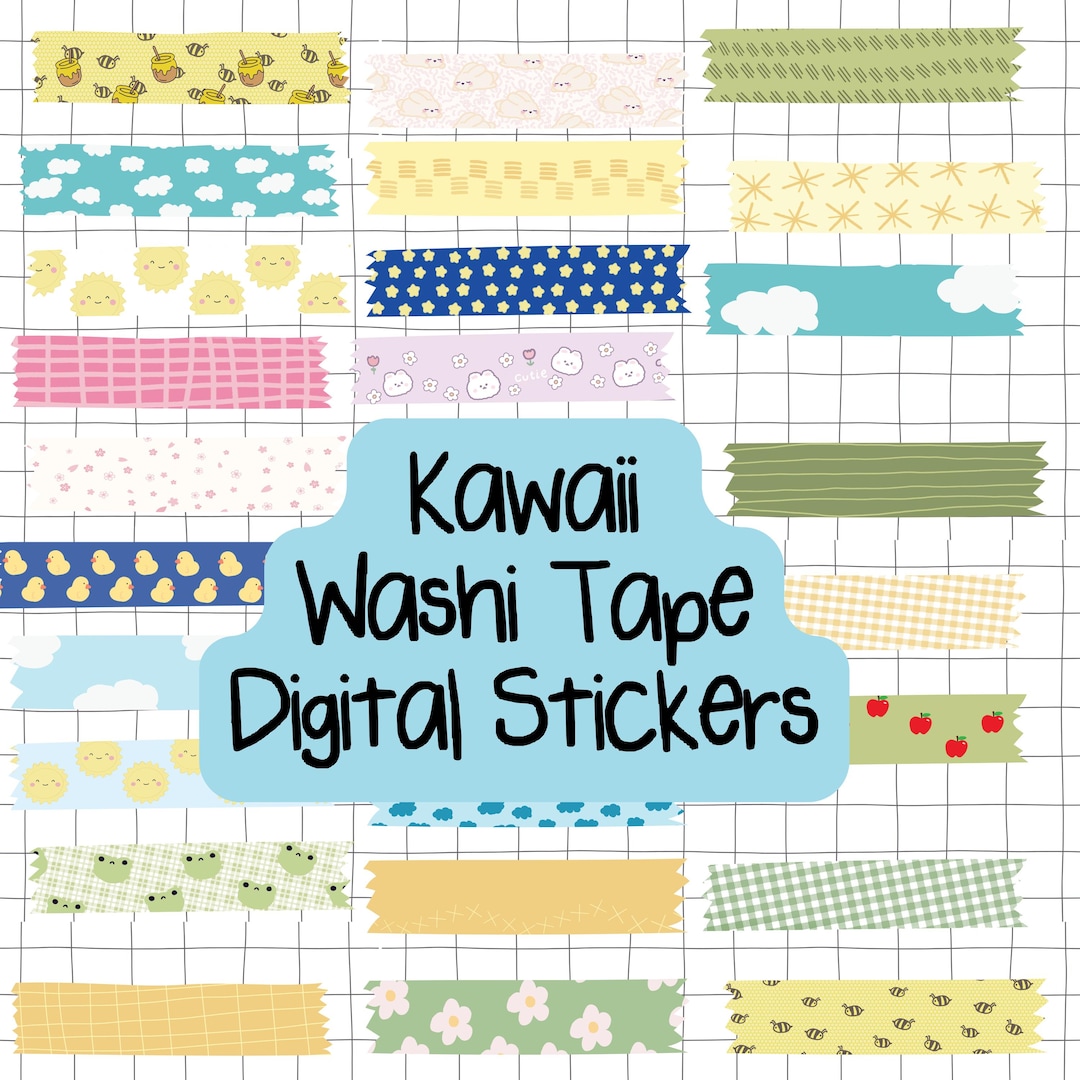 Kawaii Washi Tape Digital Stickers Cute Unique Washi Tape Instant ...