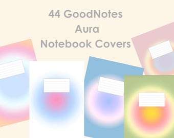 Gradient Aura Digital NoteBook Covers Digital Notebook Cover GoodNotes Cover Colourful notebook Digital Notebooks Digital Covers On Trend