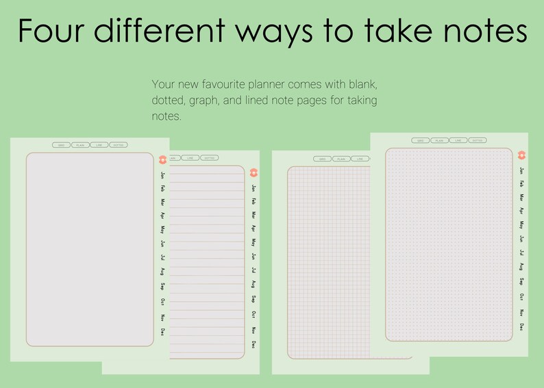 Kawaii Cute Frog Undated Digital Planner Digital Cute Planner Kawaii