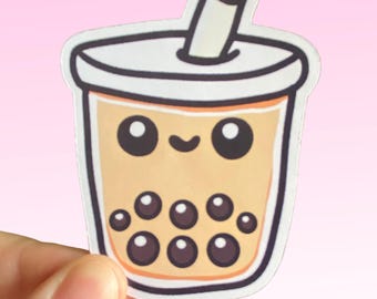 Boba Kawaii Cute sticker cute boba tea sticker planner journal sticker kawaii art boba lover sticker die cut sticker boba tea lover sticker