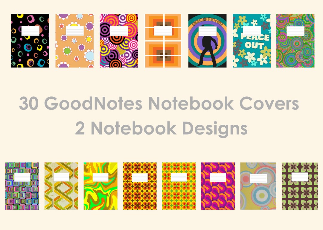 1970's Aesthetic Digital Notebook Covers Digital Notebook Cover