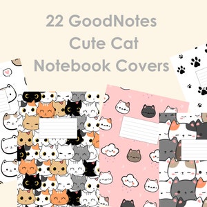Notebook: This cat notebook features cute & colorful cats on the