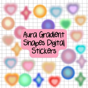 Gradient Aura Digital stickers colorful Digital stickers GoodNotes aura gradient stickers Digital sticker Digital stickers aura gradient