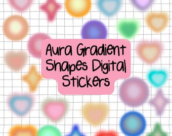 Gradient Aura Digital stickers colorful Digital stickers GoodNotes aura gradient stickers Digital sticker Digital stickers aura gradient