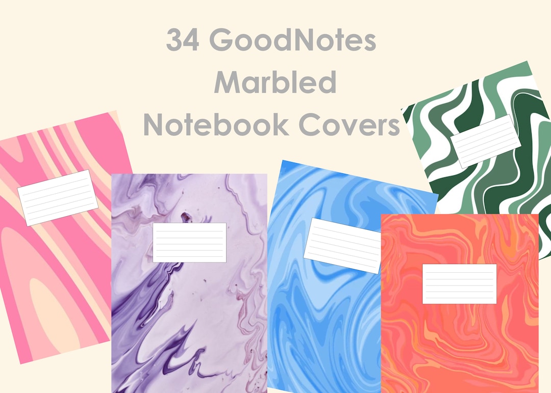 Marble Digital Notebook Covers Digital Notebook Cover Goodnotes Cover ...