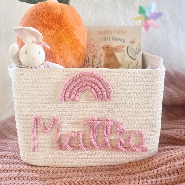 Personalized baby name basket baby shower gift basket custom name basket new baby name gift personalized baby basket personalized newborn