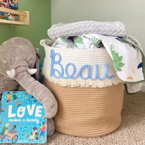 Personalized Laundry Basket for Baby Nursery Etsy