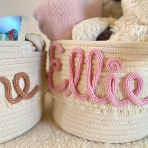 Personalized baby name basket